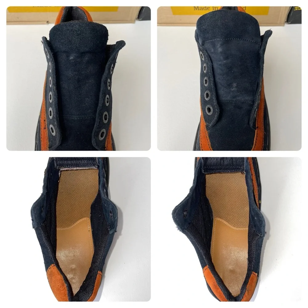 Vintage Dr. Martens MIE Blue Orange Stripe Chunky Oxfords Shoes UK 6 - Picture 15 of 16